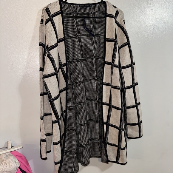 Pendleton Sweaters - Pendleton Marketa Windowpane Cardigan White Black Size 2X NWT RETAILS $169